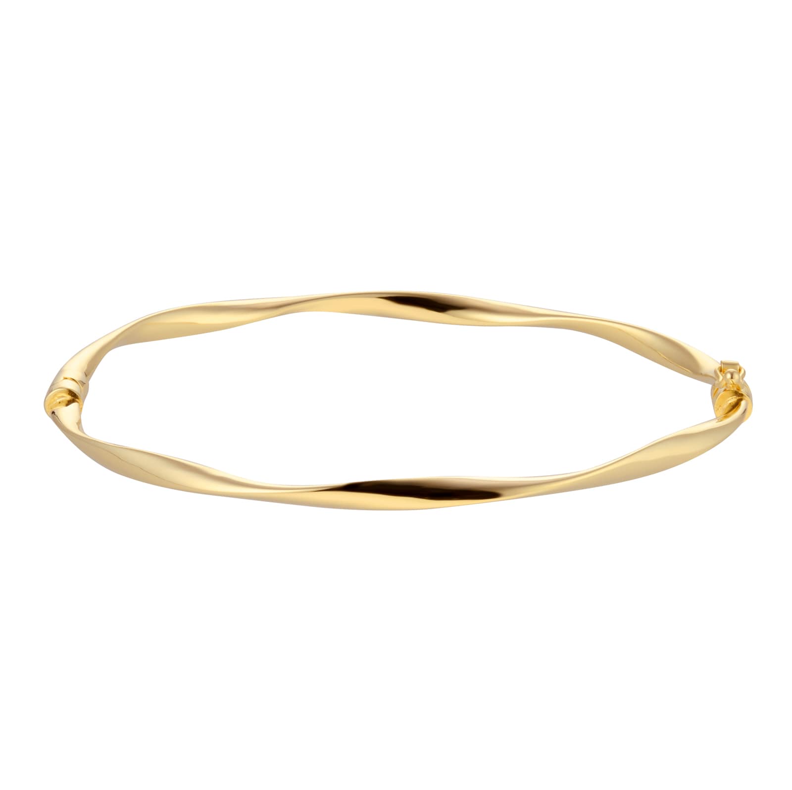 Mappin & Webb 18ct Yellow Gold Twist Bangle