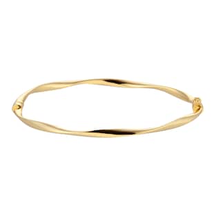 Mappin & Webb 18ct Yellow Gold Twist Bangle