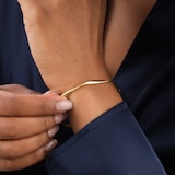 Mappin & Webb 18ct Yellow Gold Twist Bangle