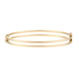 Mappin & Webb 18ct Yellow Gold Double Square Tube Bangle