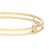 Mappin & Webb 18ct Yellow Gold Double Square Tube Bangle