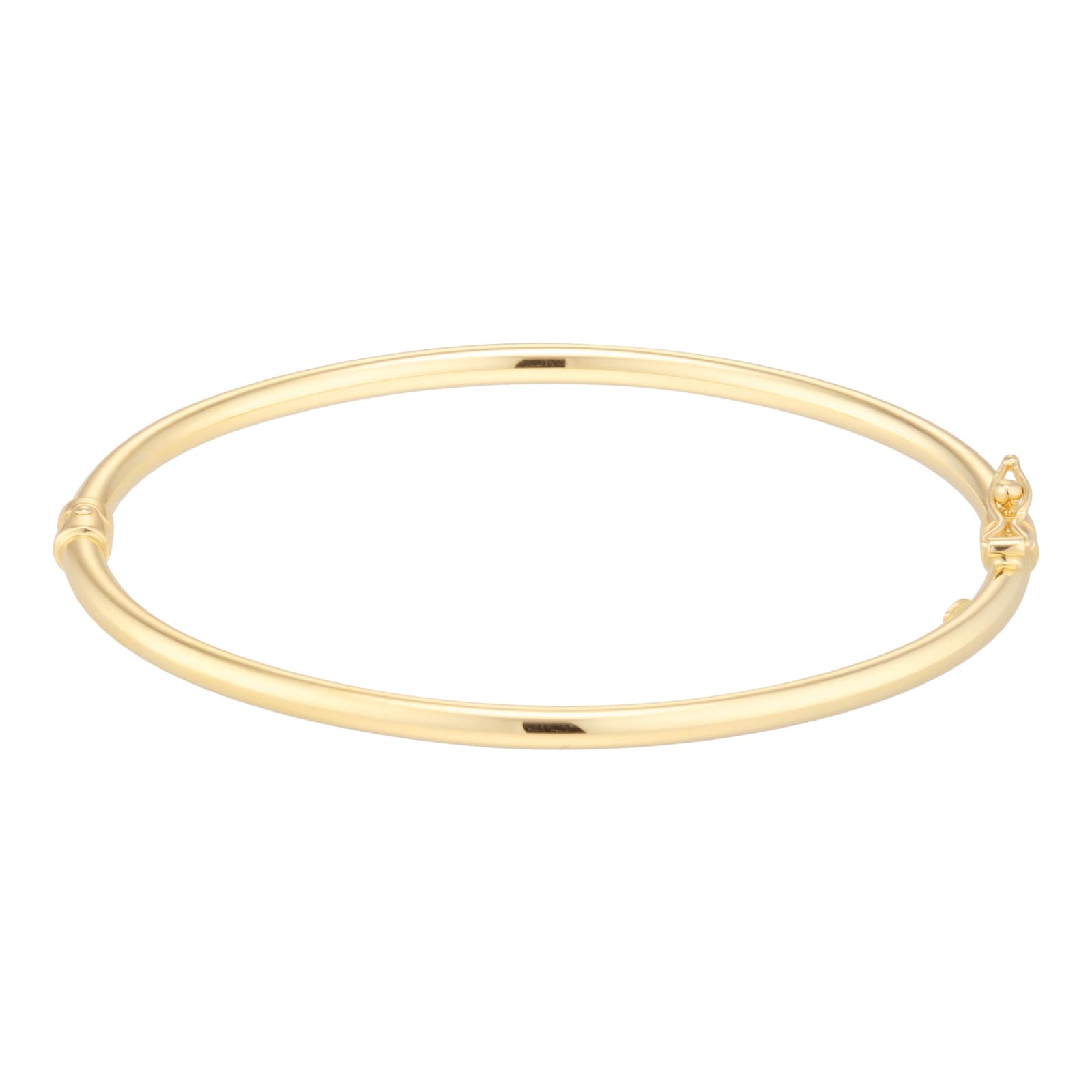 Goldsmiths 9ct Yellow Gold Round Tube Bangle