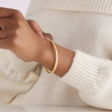 Goldsmiths 9ct Yellow Gold 3mm Round Tube Bangle