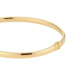 Goldsmiths 9ct Yellow Gold 3mm Round Tube Bangle