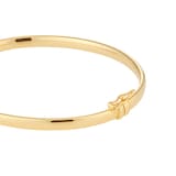 Goldsmiths 9ct Yellow Gold 3mm Round Tube Bangle