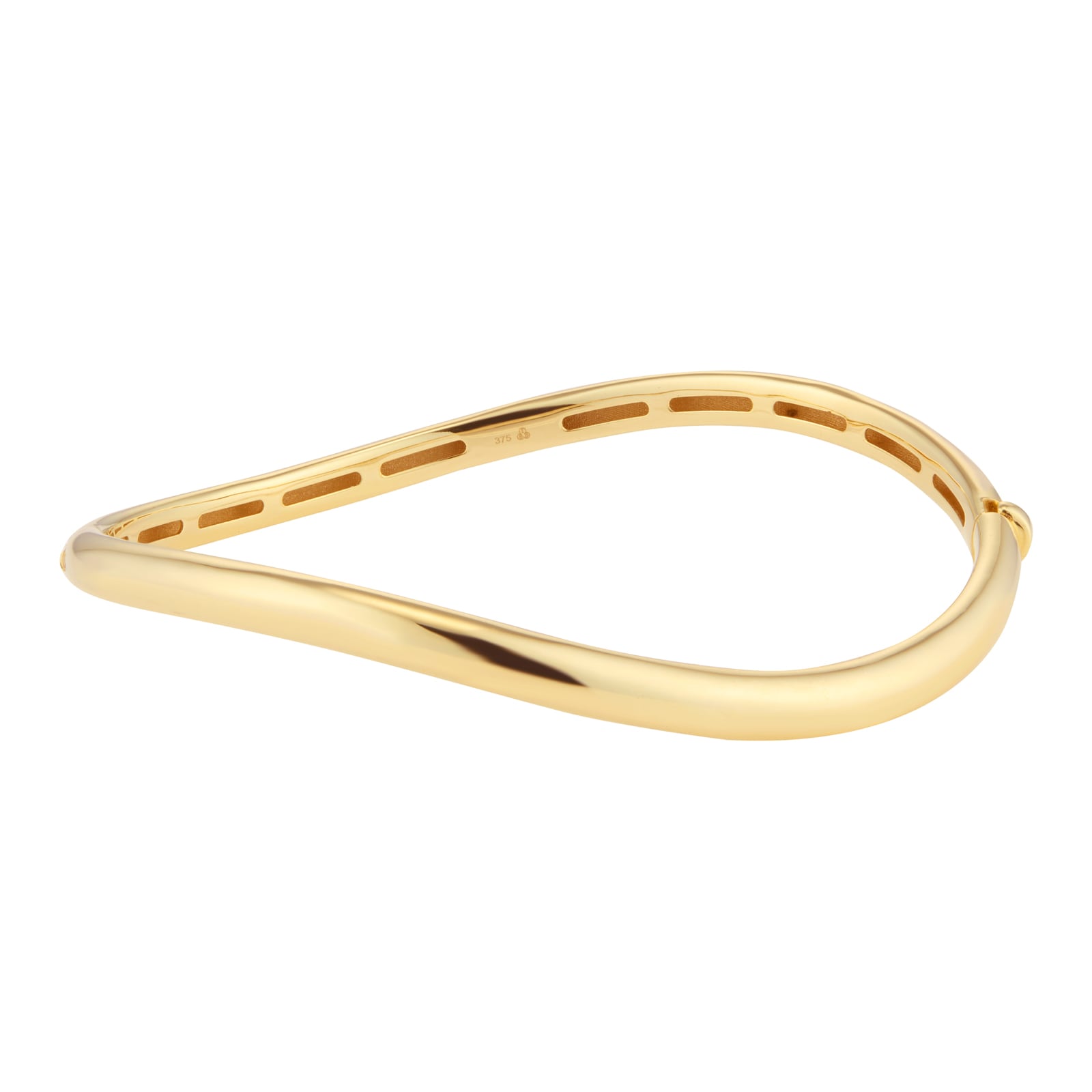 Goldsmiths 9ct Yellow Gold Wave Domed Bangle Goldsmiths 9ct Yellow Gold Wave Domed Bangle