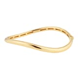 Goldsmiths 9ct Yellow Gold Wave Domed Bangle