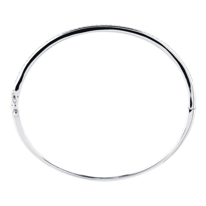 Goldsmiths 9ct White Gold Cubic Zirconia Bangle