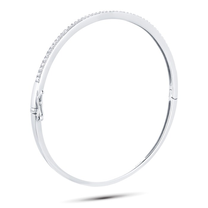 Goldsmiths 9ct White Gold Cubic Zirconia Bangle