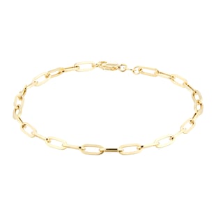 Goldsmiths 9ct Yellow Gold Paper Link Chain Bracelet