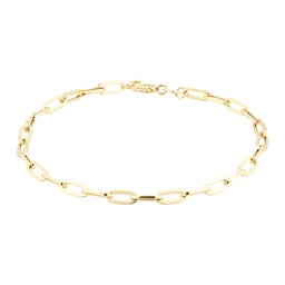 11100013 - 9ct Yellow Gold Paper Link Chain Bracelet