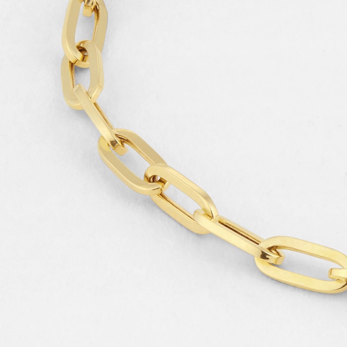 Goldsmiths 9ct Yellow Gold Paper Link Chain Bracelet