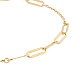 Goldsmiths 9ct Yellow Gold Paperlink Station Bracelet