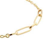 Goldsmiths 9ct Yellow Gold Paperlink Station Bracelet