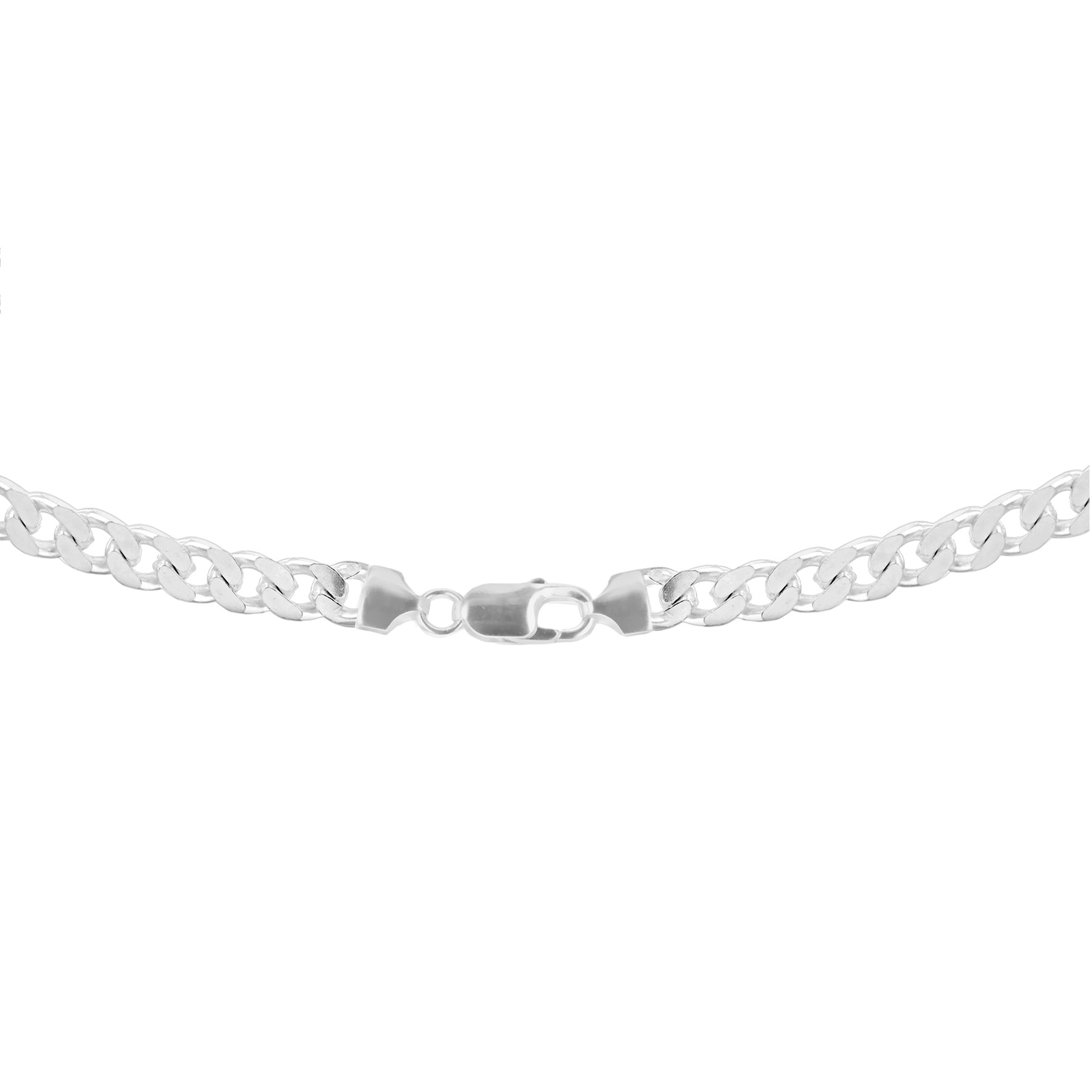 Sterling Silver Mens 20 Inch 300 Square Curb Chain