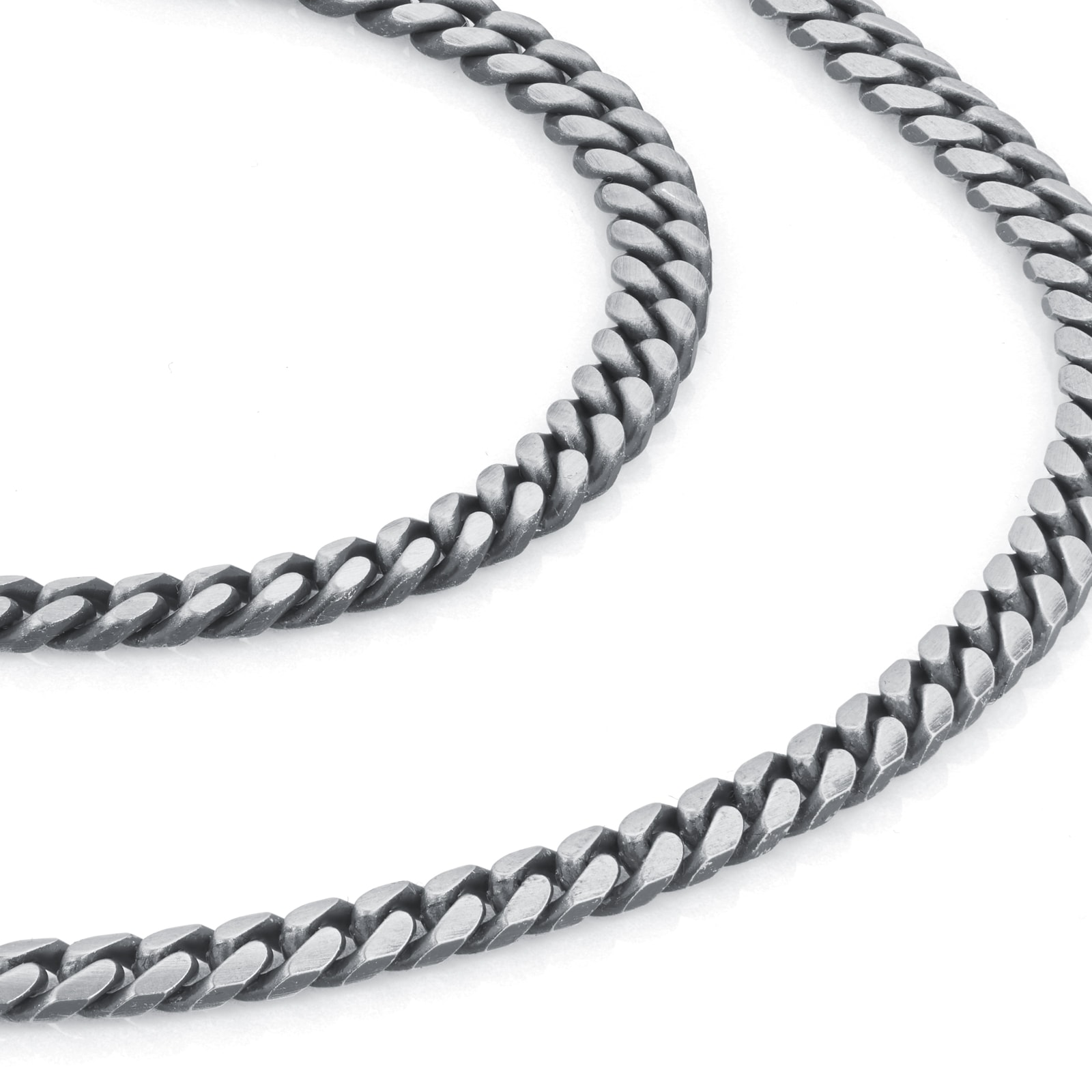 Mens silver chain on sale and bracelet set