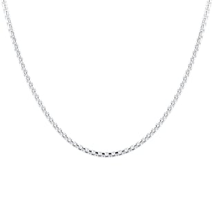 Goldsmiths Silver Mens Narrow Box Belcher Chain Necklace