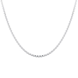 11130022 - Silver Mens Narrow Box Belcher Chain Necklace
