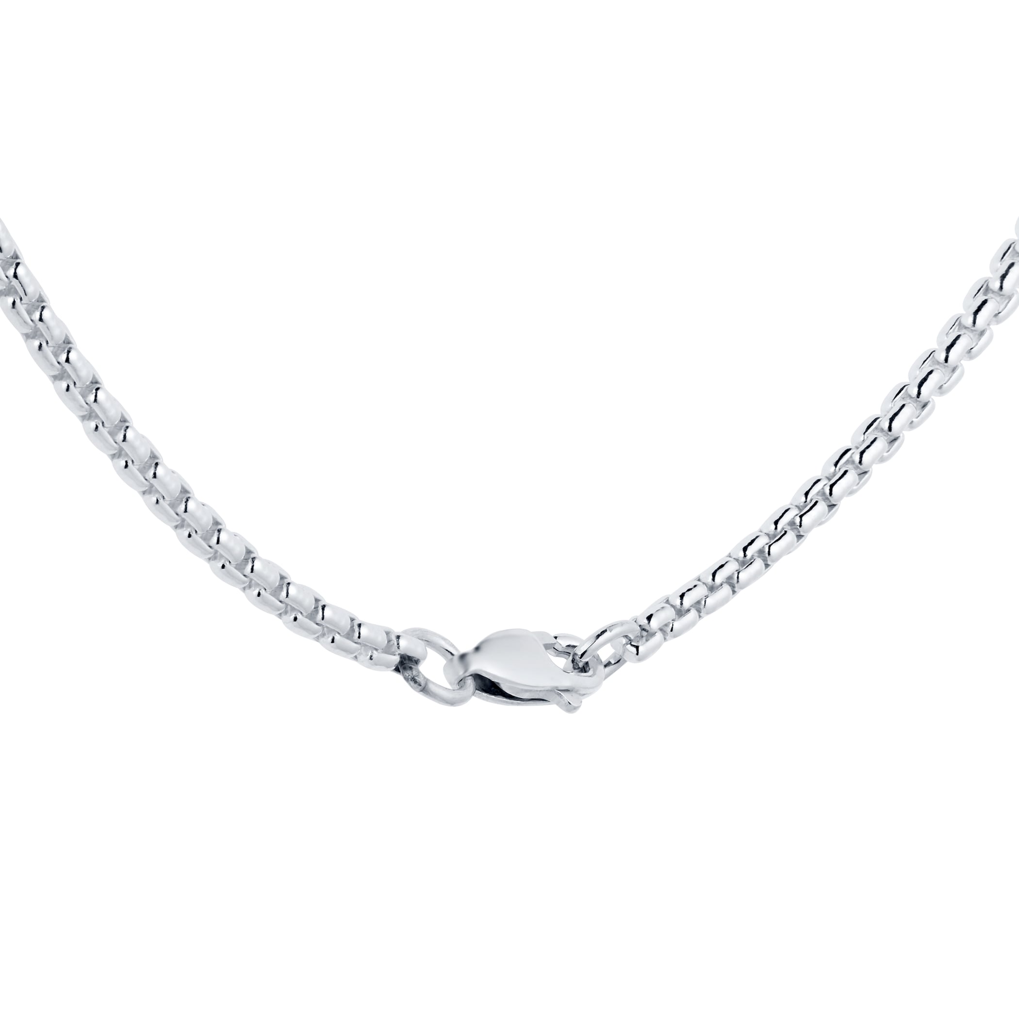 Goldsmiths Silver Mens Narrow Box Belcher Chain Necklace Goldsmiths Silver Mens Narrow Box Belcher Chain Necklace