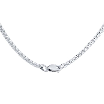 Goldsmiths Silver Mens Narrow Box Belcher Chain Necklace Goldsmiths Silver Mens Narrow Box Belcher Chain Necklace
