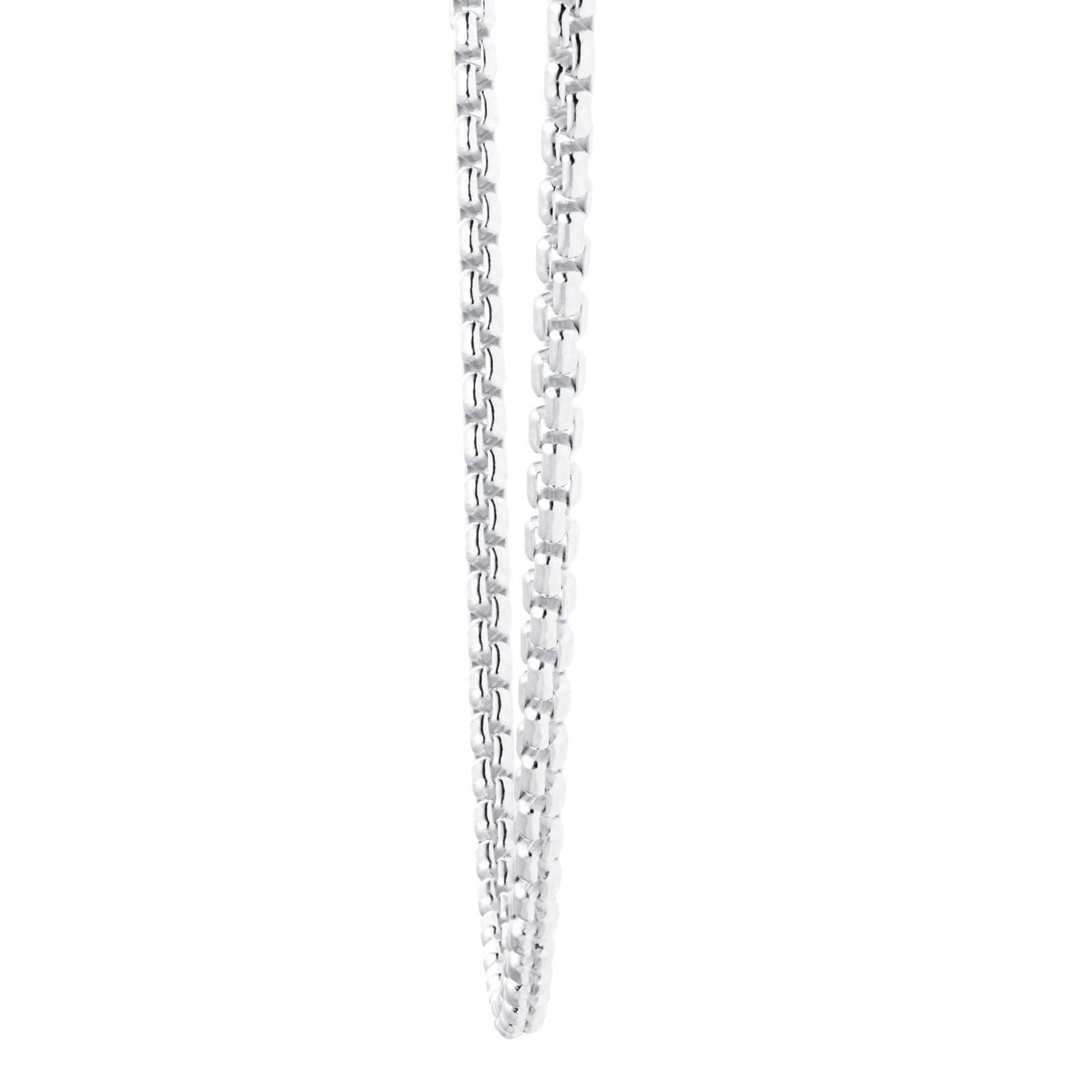 Goldsmiths Silver Mens Narrow Box Belcher Chain Necklace