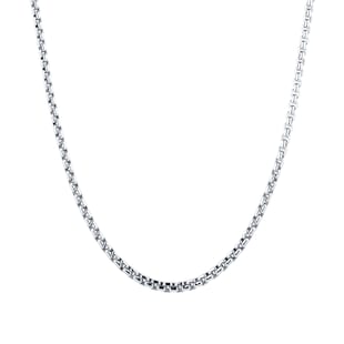 Goldsmiths Silver Mens Box Belcher Necklace