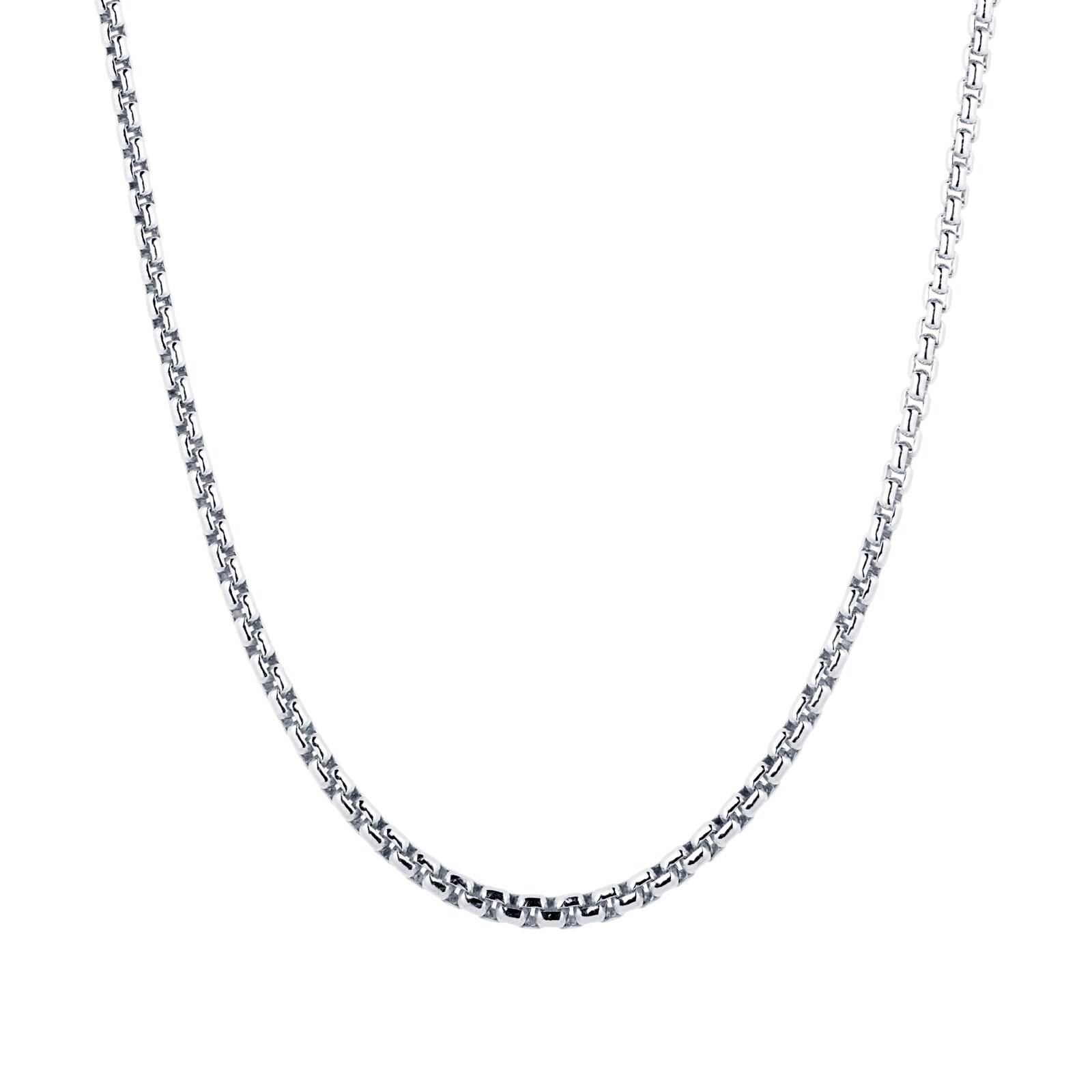 Goldsmiths Silver Mens Box Belcher Necklace
