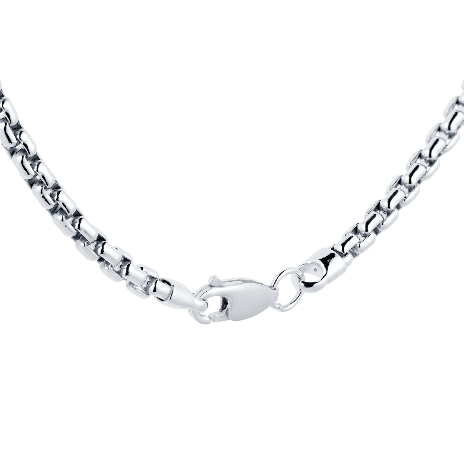 Goldsmiths Silver Mens Box Belcher Necklace