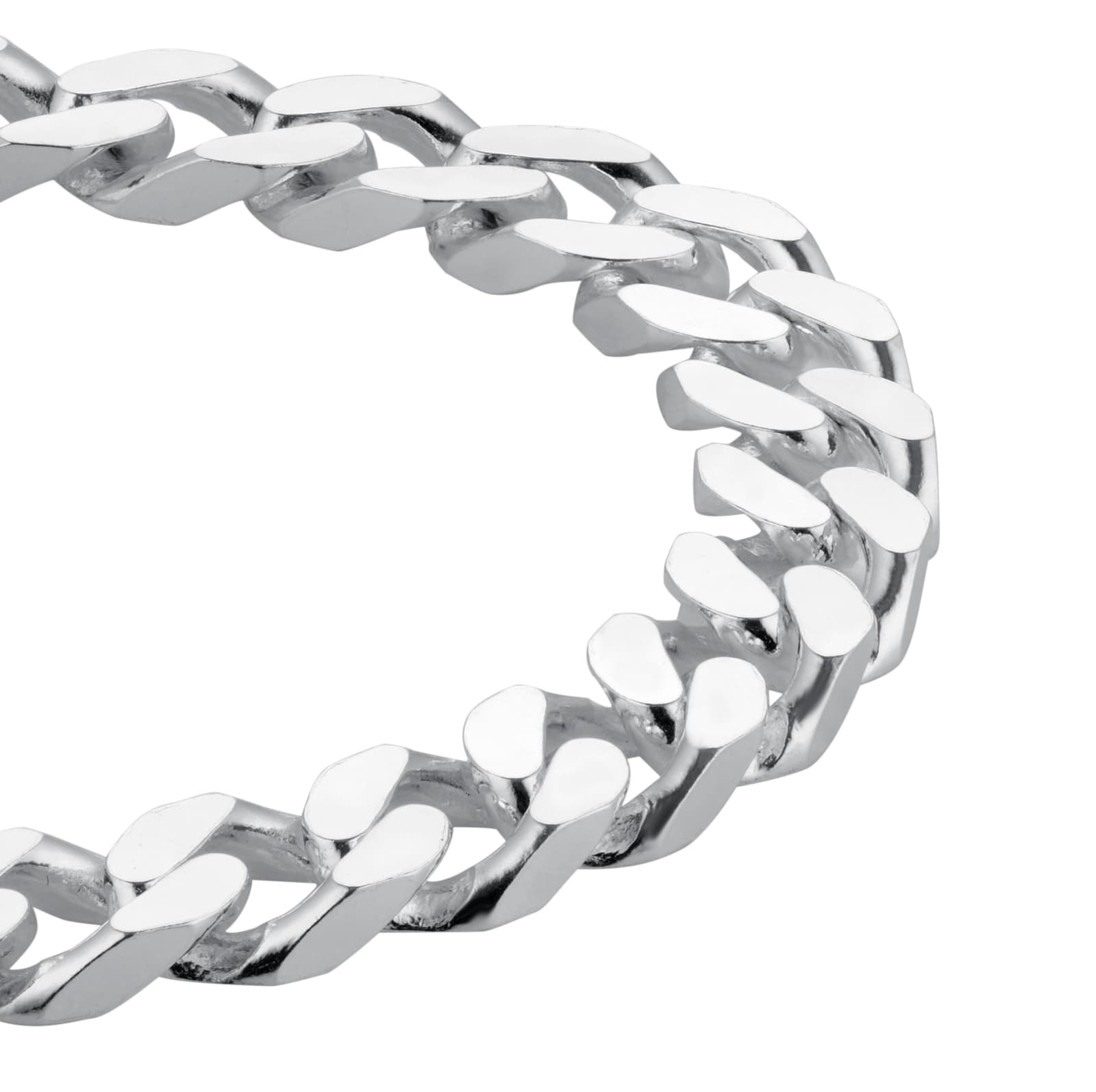 Goldsmiths Sterling Silver 8mm Curb Chain