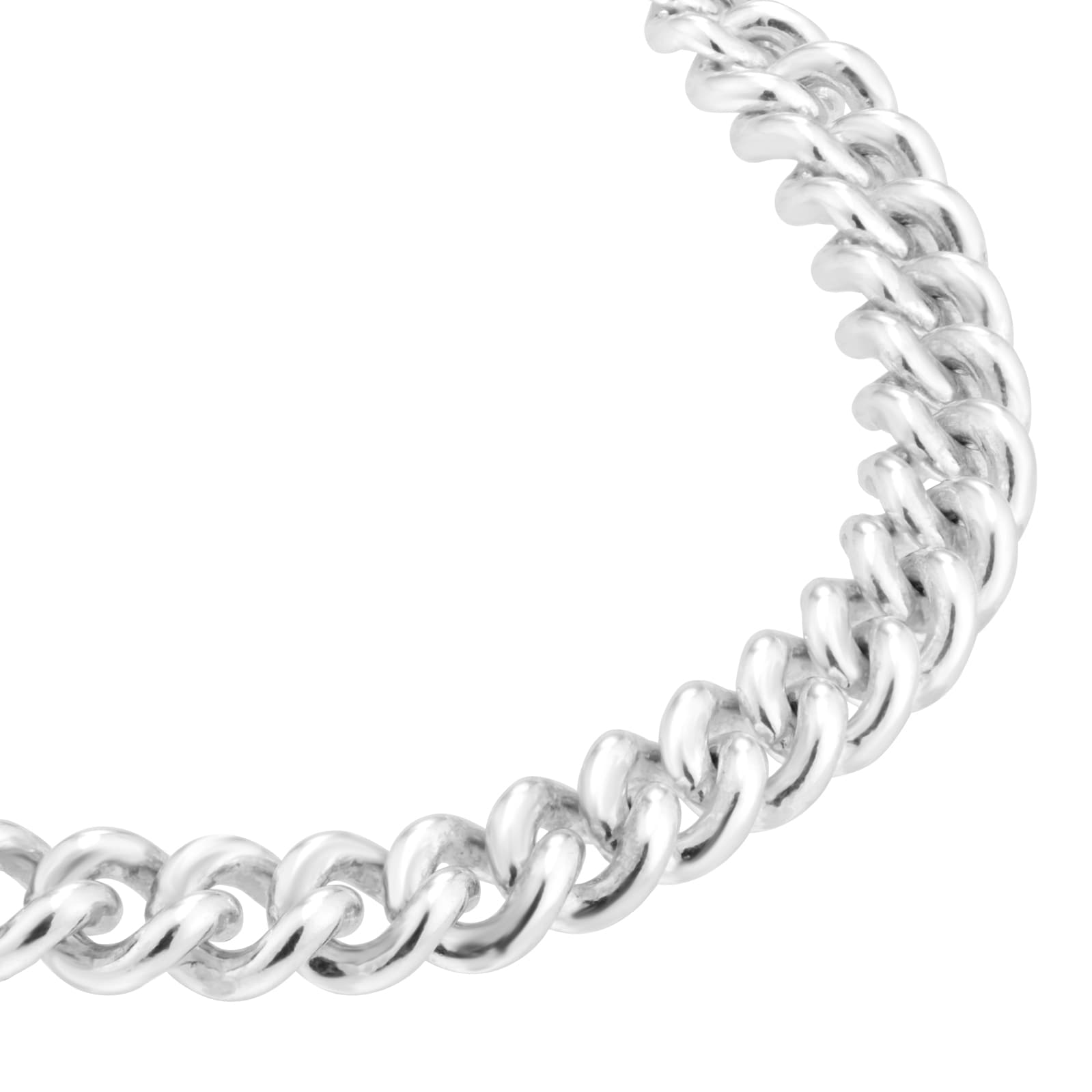 Goldsmiths Sterling Silver Graduated Curb Chain Goldsmiths Sterling Silver Graduated Curb Chain