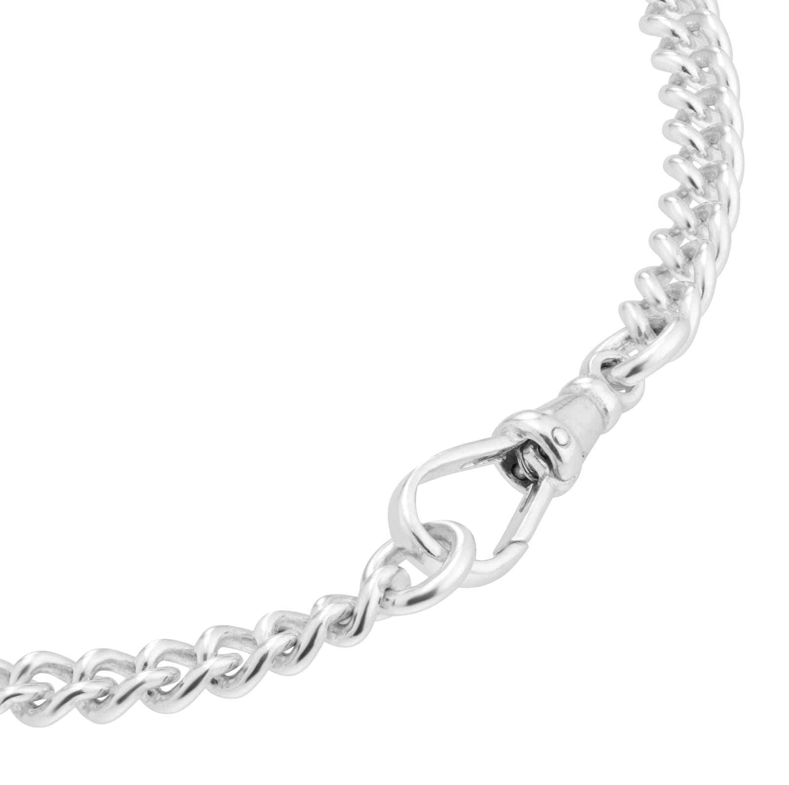 Goldsmiths Sterling Silver Graduated Curb Chain Goldsmiths Sterling Silver Graduated Curb Chain
