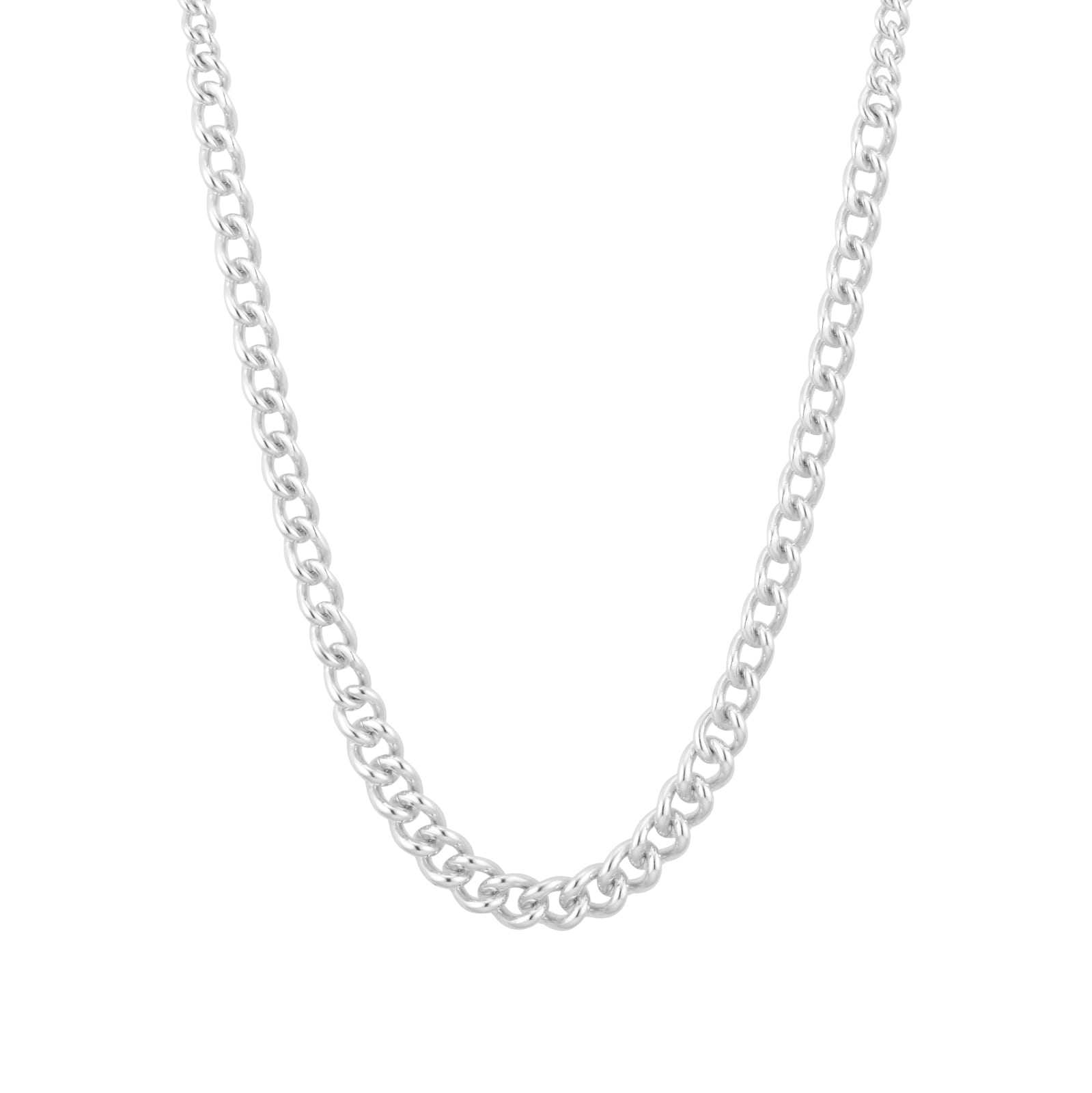 Goldsmiths Sterling Silver Graduated Curb Chain