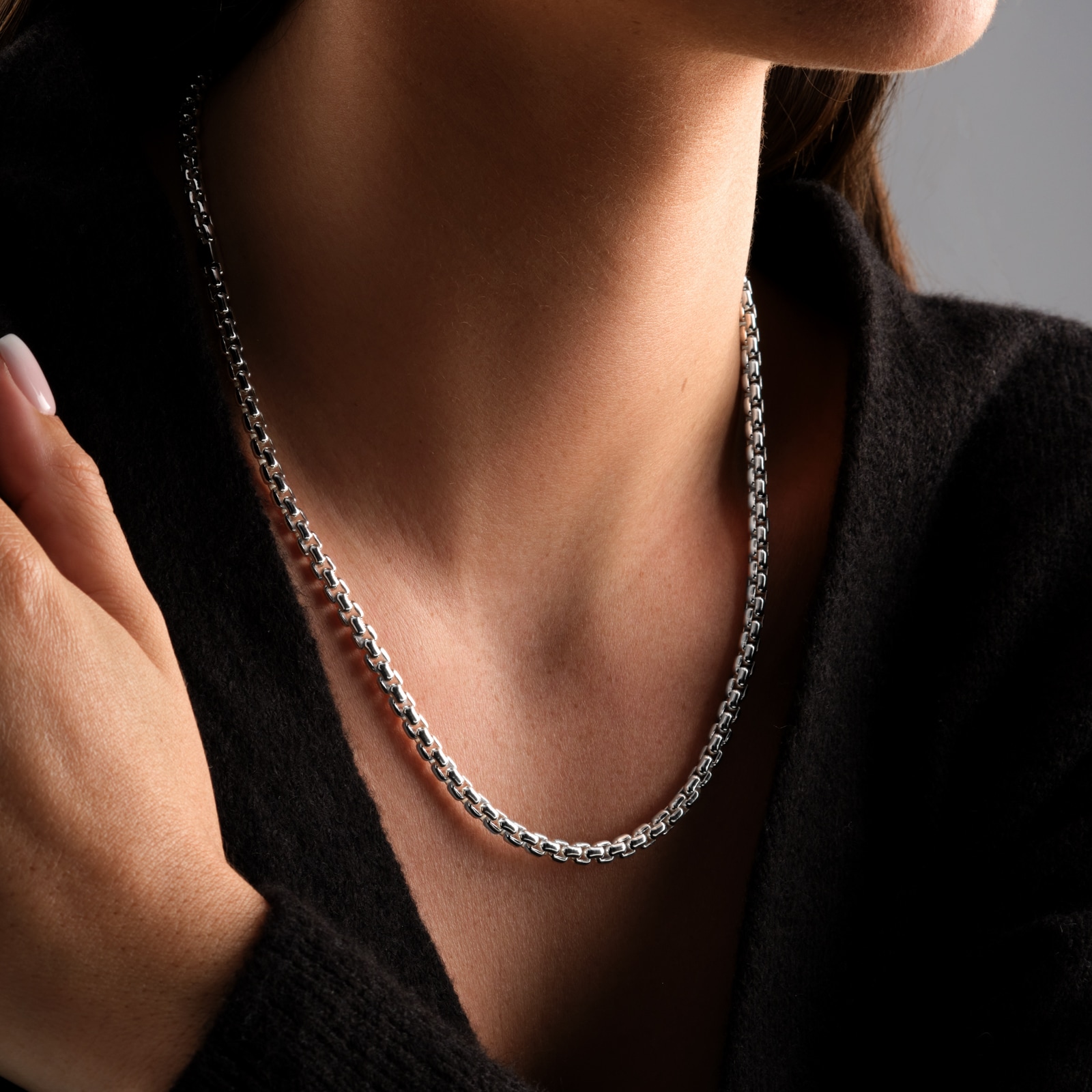 Goldsmiths Sterling Silver Mens Micro ID Chain Goldsmiths Sterling Silver Mens Micro ID Chain