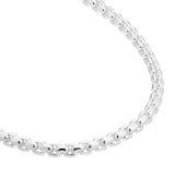 Goldsmiths Sterling Silver Mens Micro ID Chain