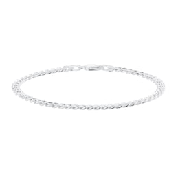 11130037 - Sterling Silver 4mm Panza Curb Chain Bracelet