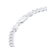 Goldsmiths Sterling Silver 4mm Panza Curb Chain Bracelet