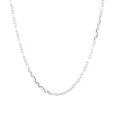 Goldsmiths Sterling Silver Mixed Cut Belcher Chain Necklace