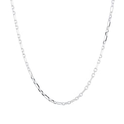 11130038 - Sterling Silver Mixed Cut Belcher Chain Necklace