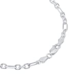 Goldsmiths Sterling Silver Mixed Cut Belcher Chain Necklace