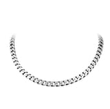 Mappin & Webb Sterling Silver Antique Plated 24 Inch Curb Chain