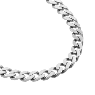Mappin & Webb Sterling Silver Antique Plated 24 Inch Curb Chain