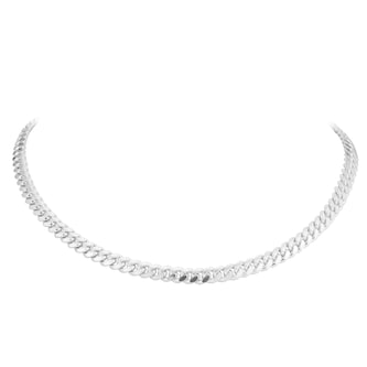 Goldsmiths Sterling Silver Cuban Chain Necklace Goldsmiths Sterling Silver Cuban Chain Necklace