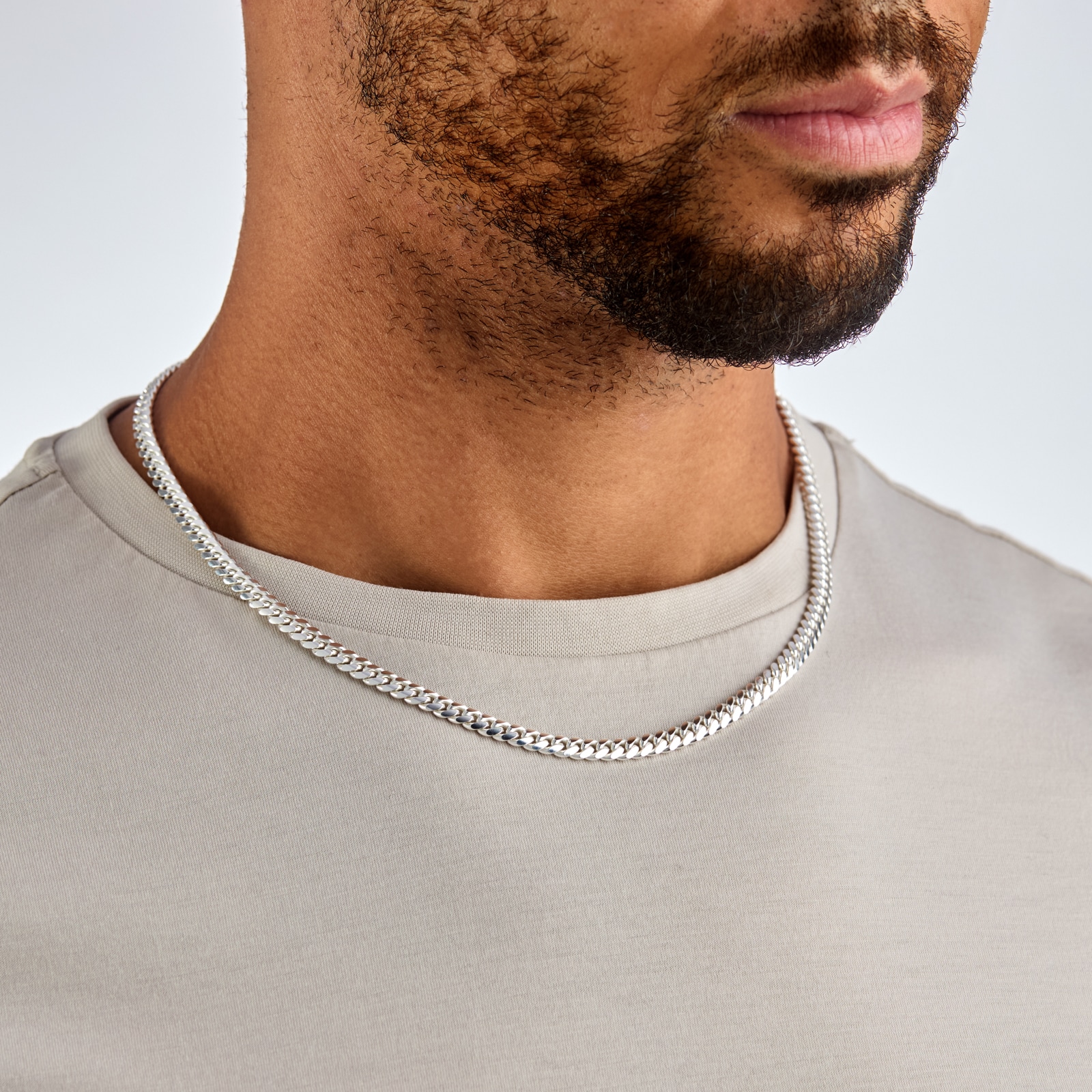 Goldsmiths Sterling Silver Cuban Chain Necklace Goldsmiths Sterling Silver Cuban Chain Necklace