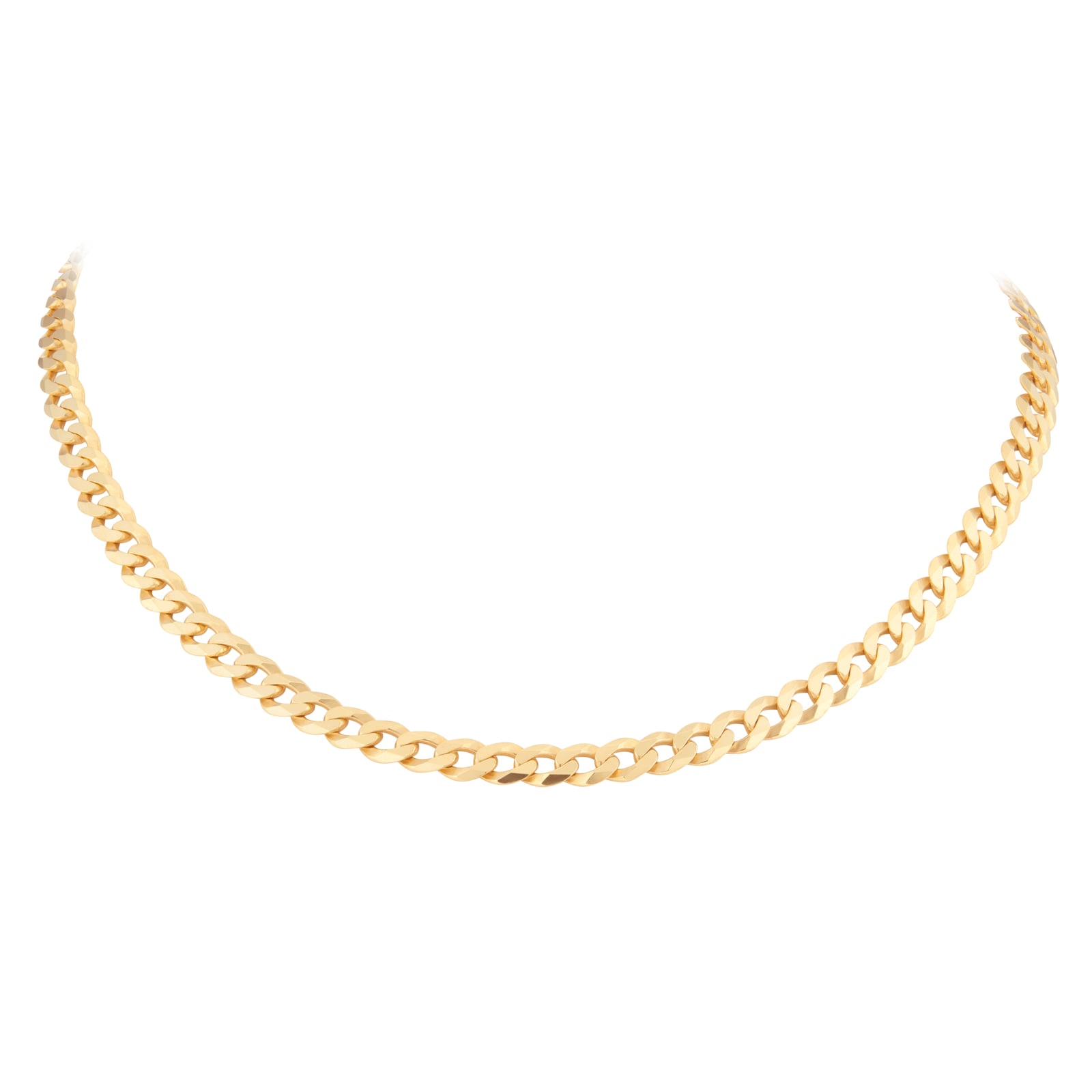 Goldsmiths Sterling Silver and Yellow Gold Plated Curb Chain Necklace Goldsmiths Sterling Silver and Yellow Gold Plated Curb Chain Necklace