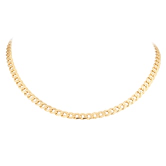 Goldsmiths Sterling Silver and Yellow Gold Plated Curb Chain Necklace Goldsmiths Sterling Silver and Yellow Gold Plated Curb Chain Necklace