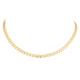 Goldsmiths Sterling Silver and Yellow Gold Plated Curb Chain Necklace