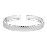 Goldsmiths Sterling Silver Mens Twist Cuff Bracelet