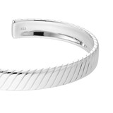 Goldsmiths Sterling Silver Mens Twist Cuff Bracelet