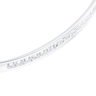 Goldsmiths Silver Cubic Zirconia Bangle