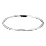 Goldsmiths Silver Twisted Pave Cubic Zirconia Bangle